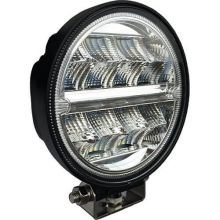 Tralert Arbeitsleuchte Ip68 16 X 1,5 Watt Philips LED'S 400Mm Kabel mit Deutsch-Connector 9/36 V 24 Watt 2272 Ø128 X 52Mm Breitstrahler bei 12 Volt / 2,73A bei 24 Volt / 1,20A Ce, Ece-R10 13 Lux@ 10M / 0,25 Lux@ 76M Weiß Aluminium Schwarz Pmma