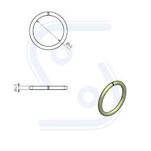 Verzinkter Sicherungsring für Spannbolzen 52 mm