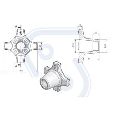Spannmutter. verzinkt. Ø außen 140 mm