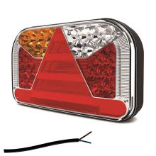 Tralert Links | LED-Rückleuchte ohne Kennzeichenbeleuchtung | 12-36V | 10M Kabel