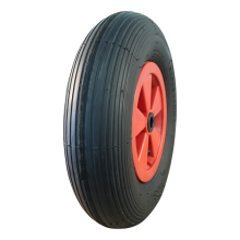 Narubb Luftreifen + Rad 4.80/4.00-8 V-6635 4Pr + 2.50Ax8 Et0 Nl75 Kunststoff Rot