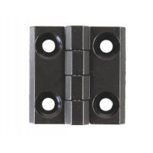 Scharnier, Zinkdruckguss,schwarz pulverbeschichtet,Flügel 25/25, Bh50 mm