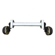 Schlegl 1400 kg gebremste PKW Anhänger Gummidfeder VK80 Achse | Radbremse Typ 200x40 | Verschiedene Auflagenmaße : 800 bis 1900 mm | AS: 112x5
