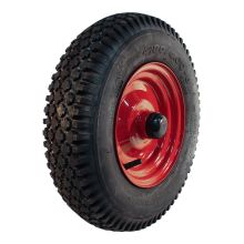 Narubb Luftreifen + Rad 4.80/4.00-8 S-2202 4Pr + 2.50Ax8H2 Et7 Kugellager Ø25 Nl88 A3 Stahl Rot