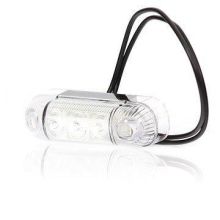 Markierungsleuchte weiße LED. 84 x 24 x 25 mm. 12/24 V