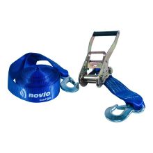 Novio Spanngurt - 2-teilig - Mit Ratsche und Gabelklauenhaken Blau 50mm 7000mm Novio Cargo