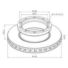 Corexx Bremsscheibe passend für MB Actros. Arocs. Antos. Axor. VA/HA
