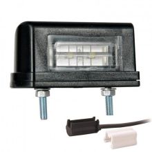 Fristom Kennzeichenleuchte LED | 12/24 V | 83 x 40/50 x 30mm | 45mm | CE, ECE-R10 / R7 / R4 Weiß