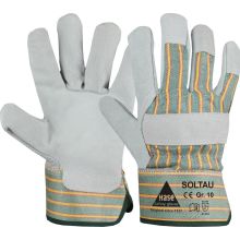 Handschuh Hk/Top Rindspaltleder. Größe grau. 10.5