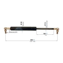 Gasdruckfeder für Hubbette mit Gabel, Hub 150 mm, 2200 N