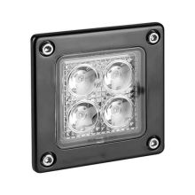 LED Autolamps Arbeitsscheinwerfer Ip68 4 X 3 Watt Bridgelux Led'S Kabel 400 Mm 12/24 V 12 Watt 660 100 X 100 X 5 Mm Ece-R23 Breitstrahler Bei 12 Volt / 0,59A Bei 24 Volt / 0,27A Ce, Ece-R10 / R23 2,5 Lux@ 10M / 0,25 Lux@ 31M Weiß 80 Grad Polycarbonat Schwarz Polycarbon