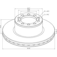 Corexx Bremsscheibe passend für MB Actros. Arocs. Antos. Axor. VA/HA