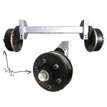 Schlegl 2500 kg Gummifeder Achse VK100 | Radbremse type 300x60 | AS: 205x6 | Auflagenmaße: 1000-1800mm