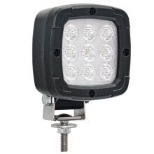 Fristom Arbeitsscheinwerfer Ip68 9 X 0,4 Watt Osram Led'S Kabel 1M 9/36 V 3,6 Watt 240Lm 100 X 100 X 74Mm Ece-R23 Fahrlicht bei 12 Volt / 15,20A bei 24 Volt 6,50A Ce, Ece-R10 3750 Lux@ 10M / 0,25 Lux@ 1225M Weiß 60 Grad Aluminium Schwarz Polycarbonat