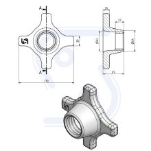 Spannmutter Verz. . Ø Außen 170 Mm
