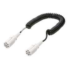 Spiralkabel 24 V, 3,5 M, 2 x 7-polig. S-Stecker
