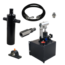 Novio Set Hubzylinder 3-stufig Hub 686Mm 4,1Ton + Handpumpe 4,1L + Schlauch 2000Mm + Schlauchbruchsicherung