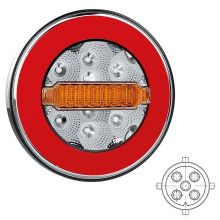 Fristom LED-Rückleuchte Verwendbar Links - Rechts 1000mm Kabel - 5 Pins Bajonett Bremslicht Blinker Neon-Rücklicht
