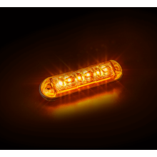 Fristom R65 Led Blitzleuchte 6 Led'S bernsteinfarben | 12-24V 15Cm Kabel (4-Blitzmuster)