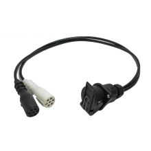 Adapterkabel 15-polig. Steckdose auf 2 x 7-polige Stecker. 1 Meter.