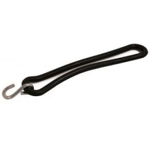 Gummi-Spannring mit S-Haken schwarz, L 200 mm, Ø 8 mm