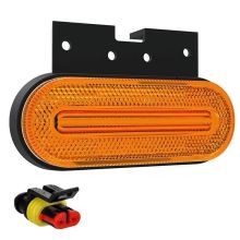 Fristom LED-Markierungsleuchte gelb 12/36V 1,2M. Kabel + Superseal