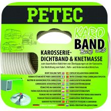 Petec Karosserie-Dichtband. SB-Karte. flach. weiß. 20 mm x 2 mm x 3 m
