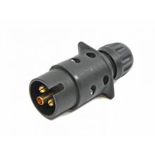 Stecker + Steckdose 3-Polig Kunststoff