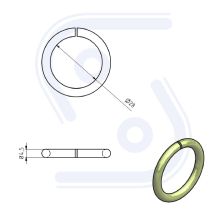 Verzinkter Sicherungsring für Spannbolzen 38 mm