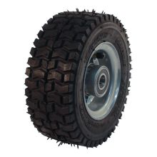 Narubb Luftreifen + Rad 9X3.50-4 Turf Saver 4Pr + 2.10-4 Et0 Kugellager Ø20 Nl75 40 A6 Stahl Grau