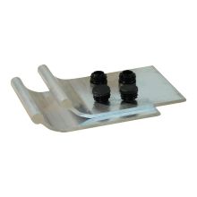 Metalmec Aluminium 2 Halterungen + 4 Arretierstopfen für Auffahrrampen-Set
