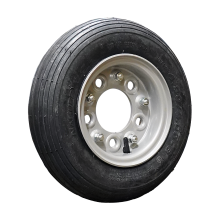 Narubb Luftreifen + Rad 4.80/4.00-8 S-2301 4Pr + 3.00D-8 Et0 94/140/5 Stahl, Silbergrau