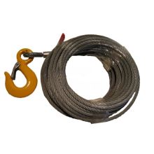 Stahlseil Ø 4 - 5.6 - 6 mm L 8.5m - 15.2 M mit V-Haken
