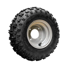 Kings Tire Luftreifen + Rad 13X5.00-6 V-8505 2Pr + 4.50Ax6H2 Et0 60/90/4 36 A4 Stahl Silbergrau