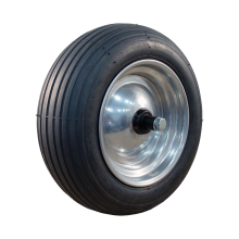 Narubb Luftreifen + Rad 4.80/4.00-8 S-2301 2Pr + 2.50Ax8 Et0 Ø17 45 A3 Stahl Silbergrau
