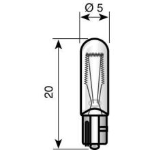 Glassockellampe - Narva 12V 1.2W Sockel W2X4.6D