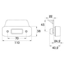 Seitenmarkierungsleuchte. Gelb Led-Point. 24 V