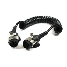 Spiralkabel. 24 V. 3.5 m. 2 Stecker. 15-polig