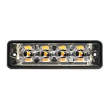 Tralert Ultraflacher Slimline LED-Blitzer 4 LED'S | R65 | Amber | 175Cm. Kabel | 10-30V