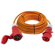 PUR-Verlängerungskabel 400V. 10M CEE-Stecker/Kupplung 5-polig