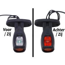 BWN LED 3 Farbe Umrissleuchte | Rot-Orange-Weiß | Kurz 132.5mm