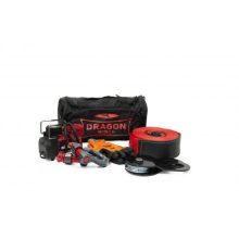 Dragon Winch Tasche für Offroad-Zubehör bestehend aus: kleinem Kompressor, Baumgurt 9m, 2X Schäkel 6 Ton 7/8", Umlenkrolle / Seilrolle 8 Ton und Handschuhen