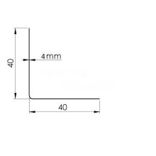 Eloxiertem Aluminium Eck-Profil 40*40*3/4 mm Pro Meter