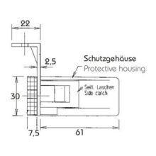 Aspock Seitenmarkierungsleuchte. Mit Schutzkappe/Winkel H. 95X30
