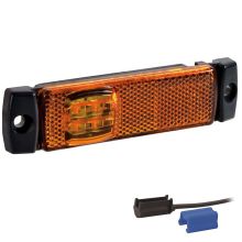 Fristom LED-Umrissleuchte | 130 x 32 x 14,5mm | 116mm | Bernsteinfarben | DC Kabel 500mm | IP68 |12/24
