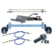 V-900 kg BWN-Schlegl Komplett Anhänger Achse Fahrgestell Satz gebremst | AM: 900-1500 | AS: 100x4