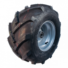Duro Luftreifen + Rad 18X9.50-8 Hf-255 4Pr + 7.00Ax8H2 Et0 Nl90 A3 Stahl Silbergrau