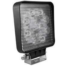 Tralert Arbeitsleuchte Ip68 9 X 3 Watt Bridgelux LED'S 400Mm Kabel Mit Deutsch-Connector 9/33 V 27 Watt 1710 110 X 110 X 27,5Mm Breitstrahler Bei 12 Volt / 0,62A Bei 24 Volt / 0,33A Ce, Ece-R10 18 Lux@ 10M / 0,25 Lux@ 83M Weiß 60 Grad Graphen Schwarz Polycarbonat