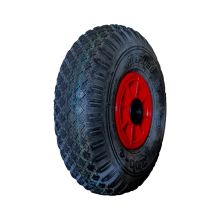 Narubb Luftreifen + Rad 3.00-4 S-2303 2Pr + 2.10X4 Rollenlager Ø25 Nl75 Kunststoff Rot
