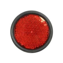 Rückstrahler Rot. RMG 08 Gummigehäuse mit Schrauben. Ø90 mm
